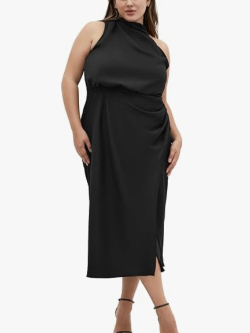City Chic Limelight Halter Midi Dress